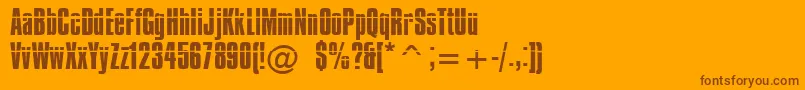 Impossible Font – Brown Fonts on Orange Background