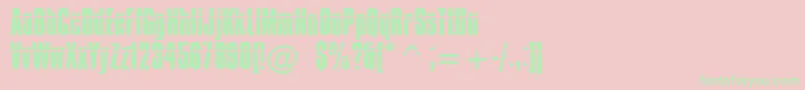 Impossible Font – Green Fonts on Pink Background