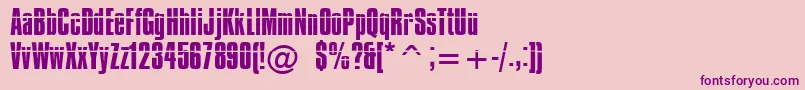 Impossible Font – Purple Fonts on Pink Background