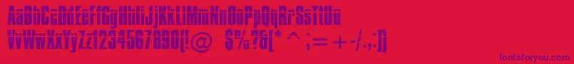 Impossible Font – Purple Fonts on Red Background