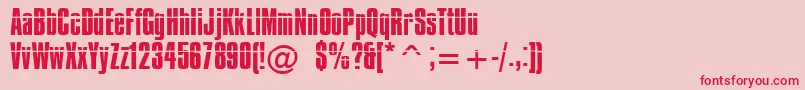 Impossible Font – Red Fonts on Pink Background