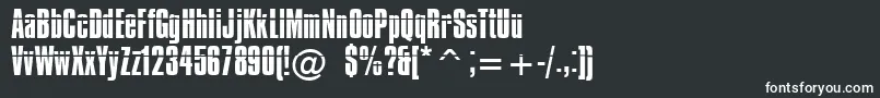 フォントImpossible – 黒い背景に白い文字