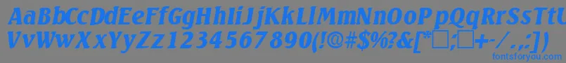 VariodisplaysskItalic Font – Blue Fonts on Gray Background