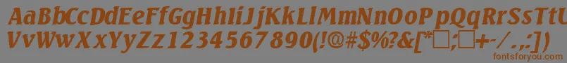 VariodisplaysskItalic Font – Brown Fonts on Gray Background