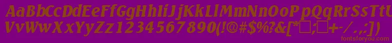 VariodisplaysskItalic Font – Brown Fonts on Purple Background