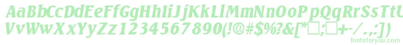 VariodisplaysskItalic Font – Green Fonts on White Background