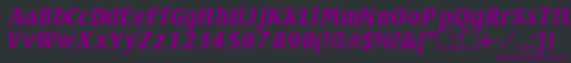 Шрифт VariodisplaysskItalic – фиолетовые шрифты на чёрном фоне