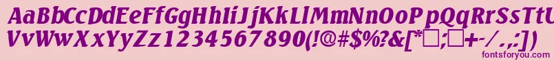 VariodisplaysskItalic Font – Purple Fonts on Pink Background