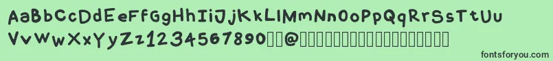 CoquerliRegular Font – Black Fonts on Green Background
