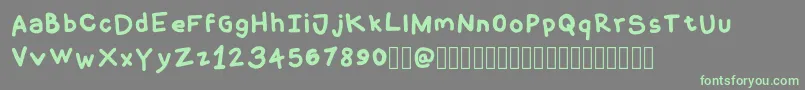 CoquerliRegular Font – Green Fonts on Gray Background