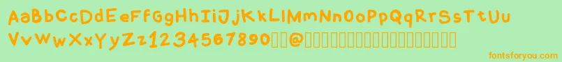 CoquerliRegular Font – Orange Fonts on Green Background