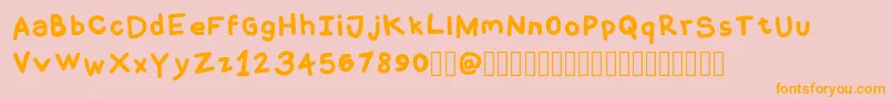 CoquerliRegular Font – Orange Fonts on Pink Background