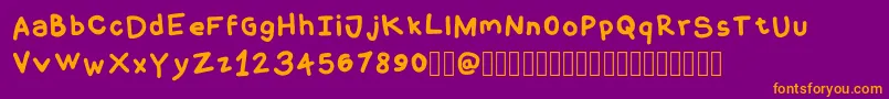 CoquerliRegular Font – Orange Fonts on Purple Background