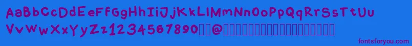 CoquerliRegular Font – Purple Fonts on Blue Background