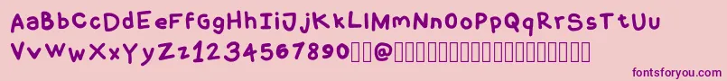 CoquerliRegular Font – Purple Fonts on Pink Background
