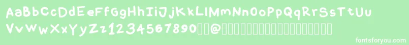 CoquerliRegular Font – White Fonts on Green Background
