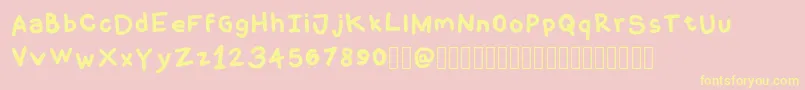 CoquerliRegular Font – Yellow Fonts on Pink Background