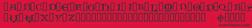 HoursInTheRain Font – Black Fonts on Red Background