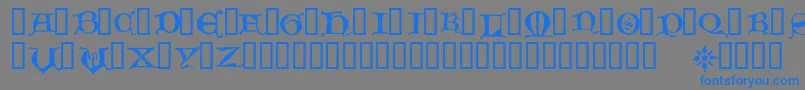 HoursInTheRain Font – Blue Fonts on Gray Background