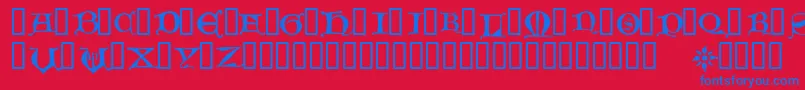 HoursInTheRain Font – Blue Fonts on Red Background