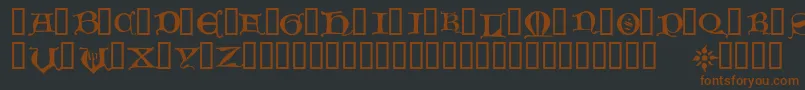 HoursInTheRain Font – Brown Fonts on Black Background