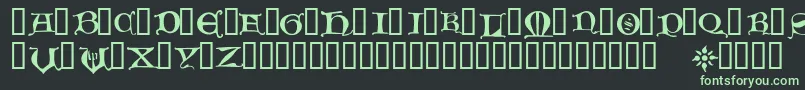 HoursInTheRain Font – Green Fonts on Black Background