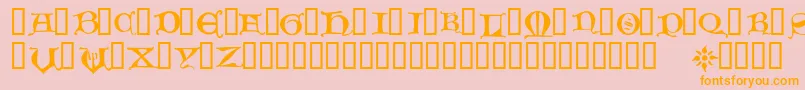 HoursInTheRain Font – Orange Fonts on Pink Background