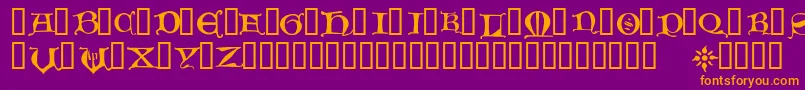 HoursInTheRain Font – Orange Fonts on Purple Background
