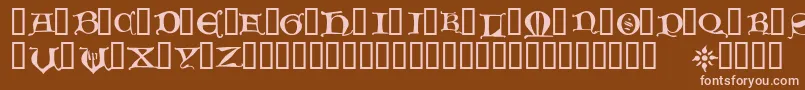 HoursInTheRain Font – Pink Fonts on Brown Background