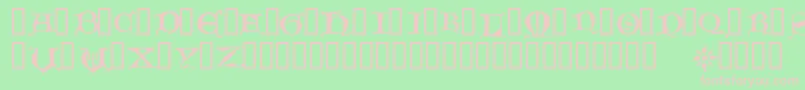 HoursInTheRain Font – Pink Fonts on Green Background