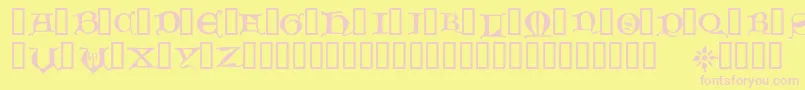 HoursInTheRain Font – Pink Fonts on Yellow Background