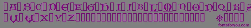 HoursInTheRain-Schriftart – Violette Schriften auf grauem Hintergrund