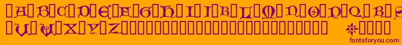 HoursInTheRain Font – Purple Fonts on Orange Background