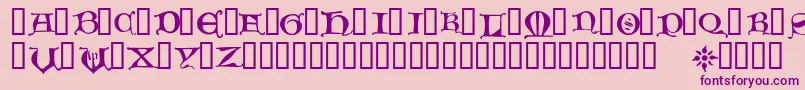 fuente HoursInTheRain – Fuentes Moradas Sobre Fondo Rosa