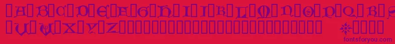 HoursInTheRain Font – Purple Fonts on Red Background