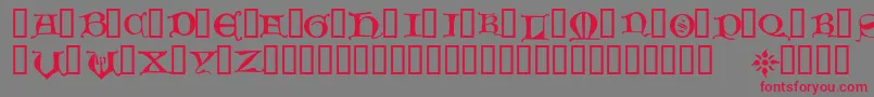 HoursInTheRain Font – Red Fonts on Gray Background