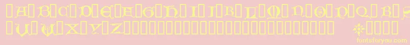 HoursInTheRain Font – Yellow Fonts on Pink Background