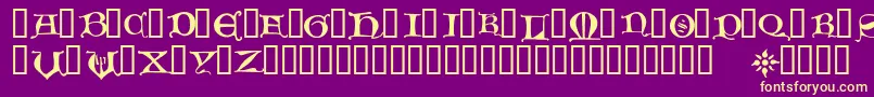 HoursInTheRain Font – Yellow Fonts on Purple Background