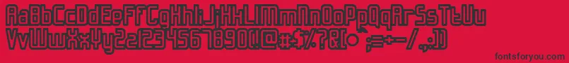フォントSlidfiss – 赤い背景に黒い文字