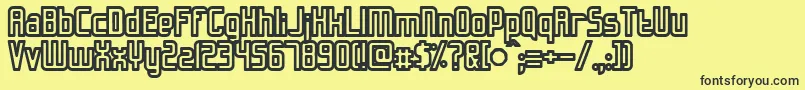 Slidfiss Font – Black Fonts on Yellow Background