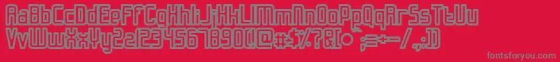 Slidfiss Font – Gray Fonts on Red Background