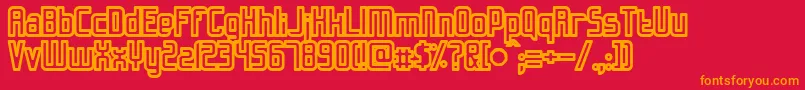 Slidfiss Font – Orange Fonts on Red Background