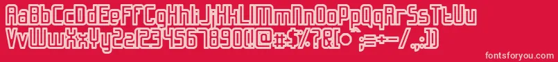 フォントSlidfiss – 赤い背景にピンクのフォント