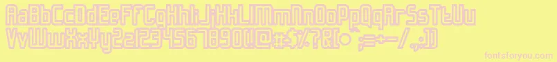 Więcej informacji o czcionce Slidfiss Czcionka Slidfiss – różowe czcionki na żółtym tle