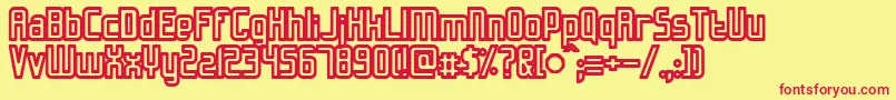 Slidfiss Font – Red Fonts on Yellow Background