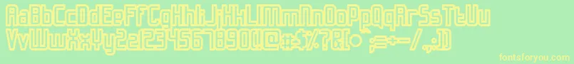 Slidfiss Font – Yellow Fonts on Green Background