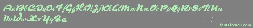 Derradeira Font – Green Fonts on Gray Background