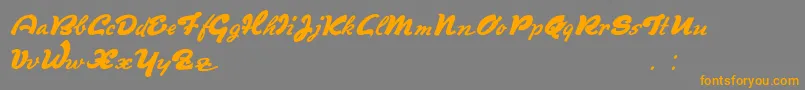 Derradeira Font – Orange Fonts on Gray Background