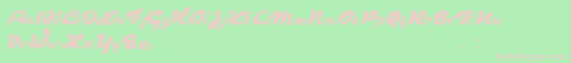 Шрифт Derradeira – розовые шрифты на зелёном фоне