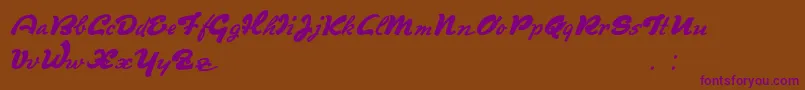 Derradeira Font – Purple Fonts on Brown Background